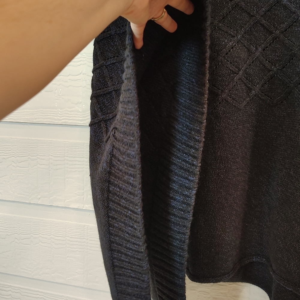 Madison 88 Onesize Cowl Neck Sweater Poncho Sleeveless BOHO COTTAGE CORE TWEE - Picture 6 of 7